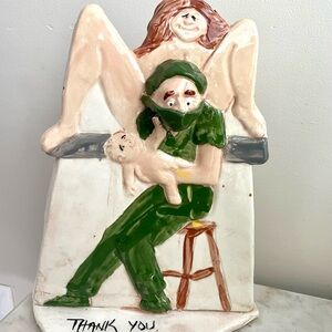 Unique vintage Ceramic Art Piece